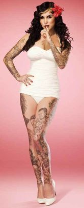 Kat Von D Leg Pic Of Tattoo